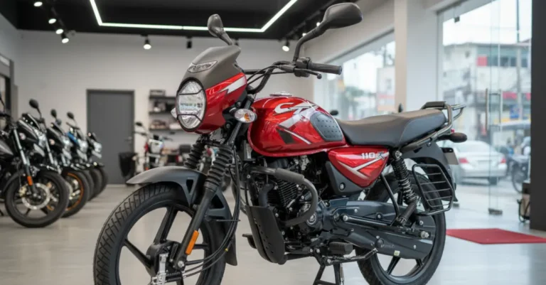 Bajaj CT 110 X showing rugged design and mileage