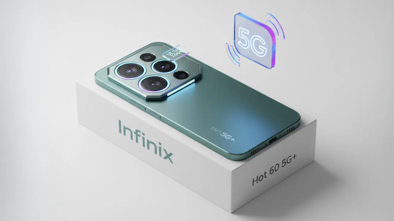 Infinix Hot 60 5G Plus smartphone with 108MP camera and 5000mAh battery