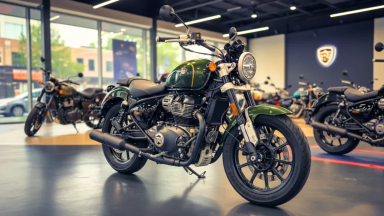 Royal Enfield Bullet 250cc classic motorcycle with retro design